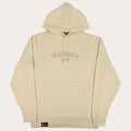 A cream-colored pullover hoodie with 'WATSON'S' and 'EST. 2011' printed in tonal embroidery on the chest, displayed against a solid white background.