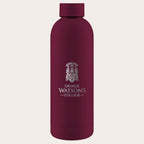 Maroon water bottle with 'George Watson's College' logo on a white background